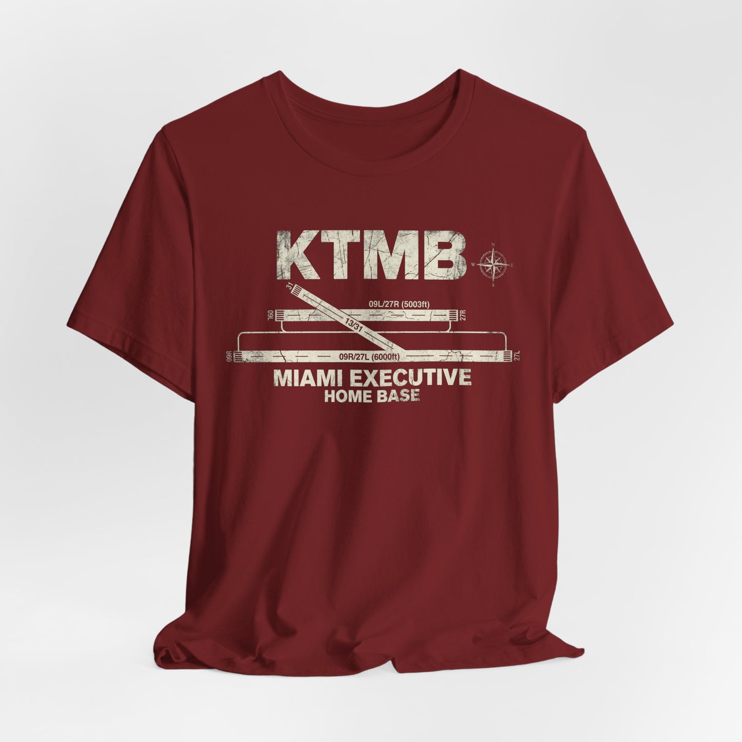 KTMB Miami Executive Airport Runway Diagram - Aviation T-Shirt