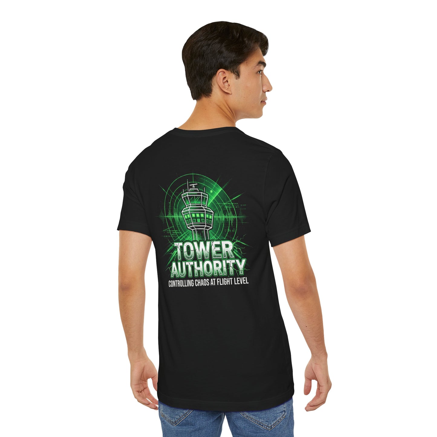 Tower Authority - Air Traffic Controller Front & Back Graphic Tee
