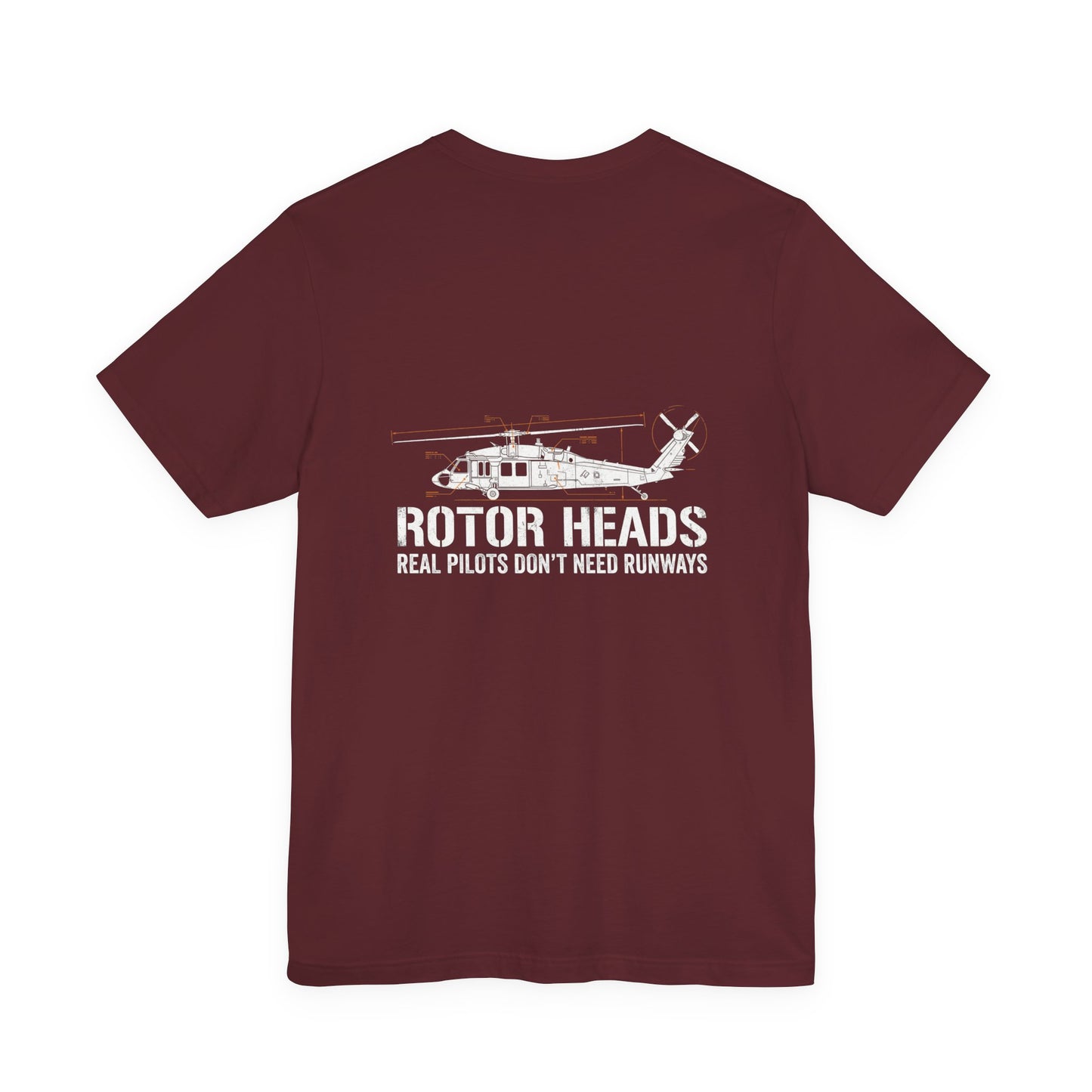 Rotor Heads - Helicopter Pilot Front & Back Graphic Tee
