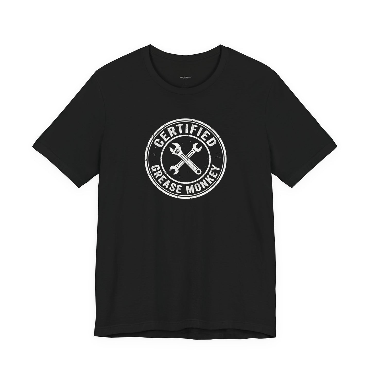 Certified Grease Monkey - Vintage Mechanic Garage Graphic Tee