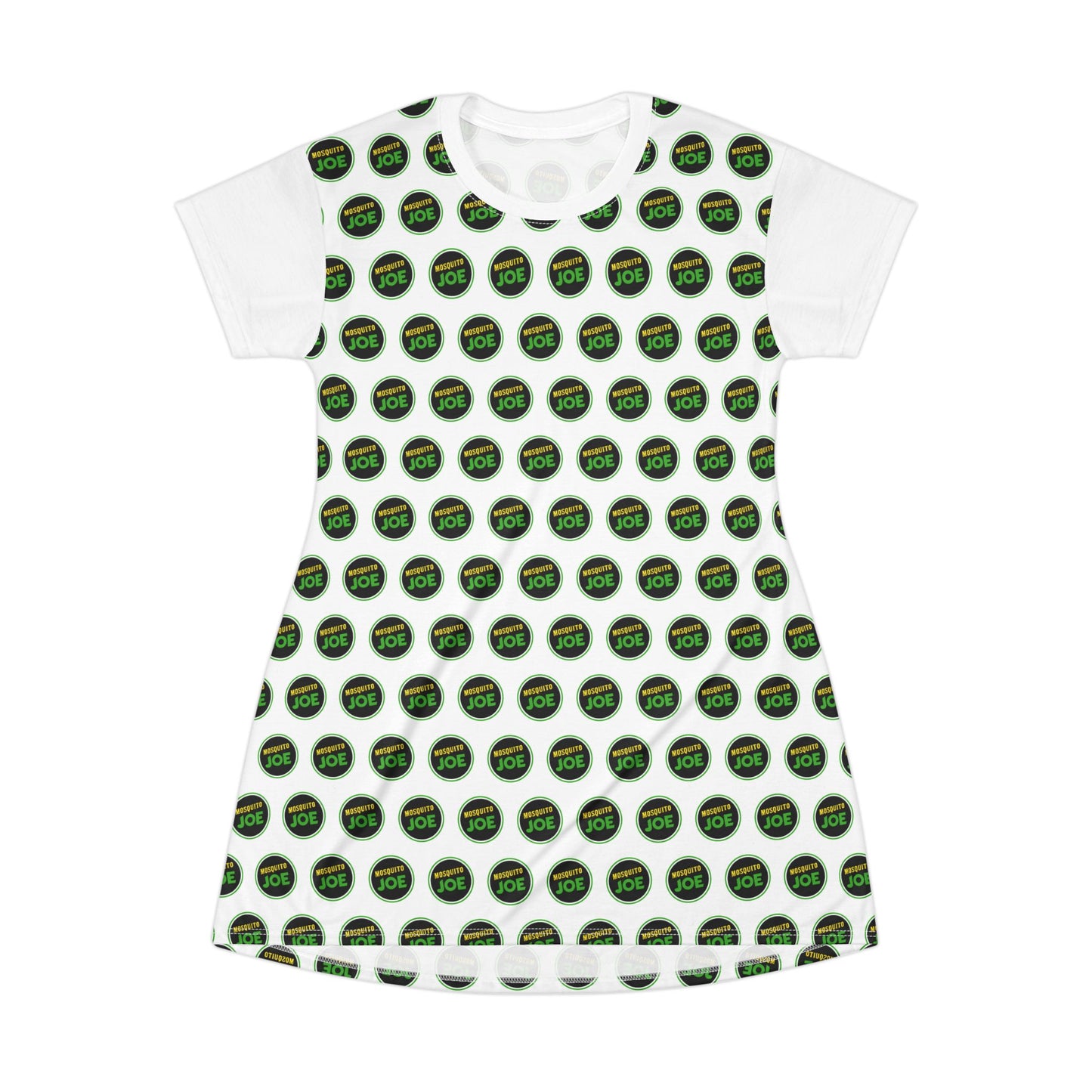 Mosquito Joe Logo T‑Shirt Dress | All‑Over Print, Lightweight
