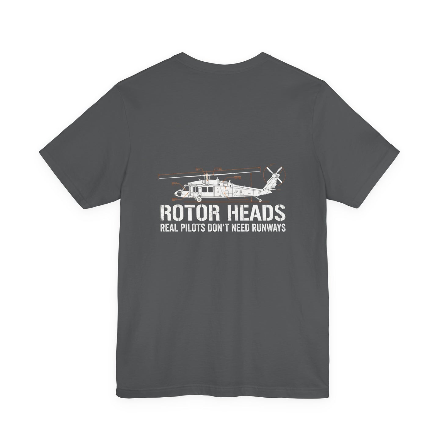 Rotor Heads - Helicopter Pilot Front & Back Graphic Tee