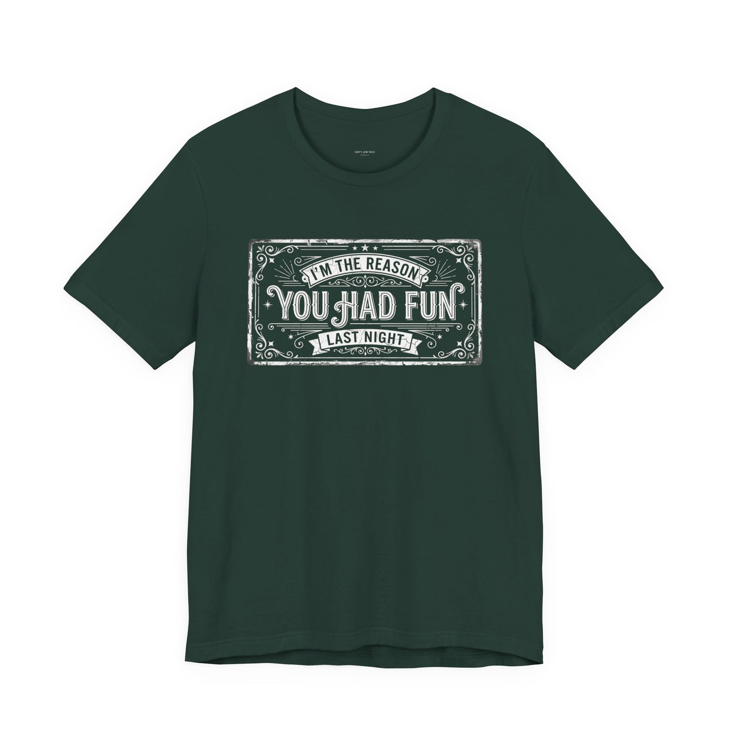 I'm The Reason You Had Fun Last Night - Funny Bartender Graphic Tee