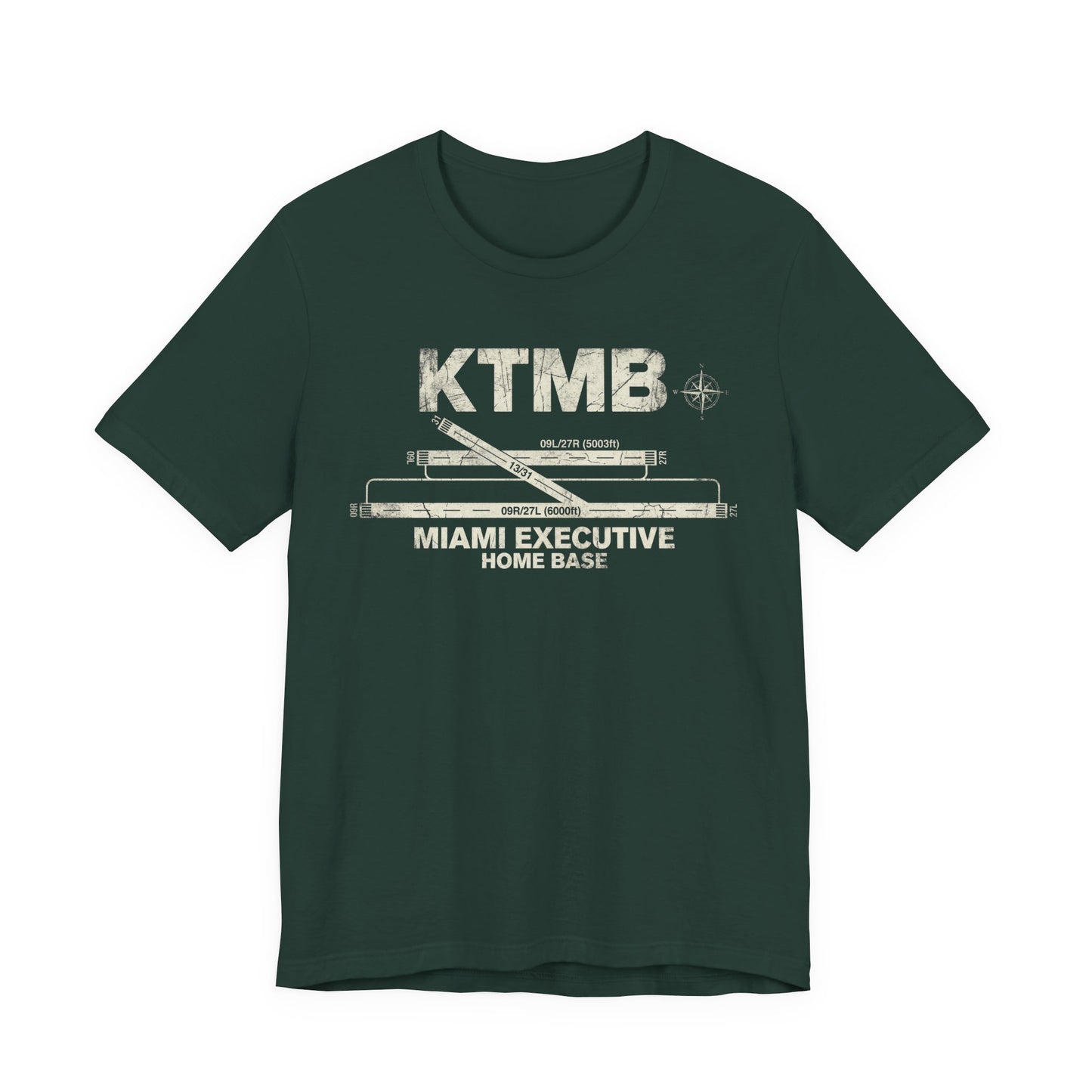 KTMB Miami Executive Airport Runway Diagram - Aviation T-Shirt