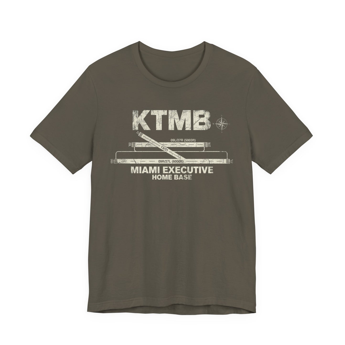 KTMB Miami Executive Airport Runway Diagram - Aviation T-Shirt