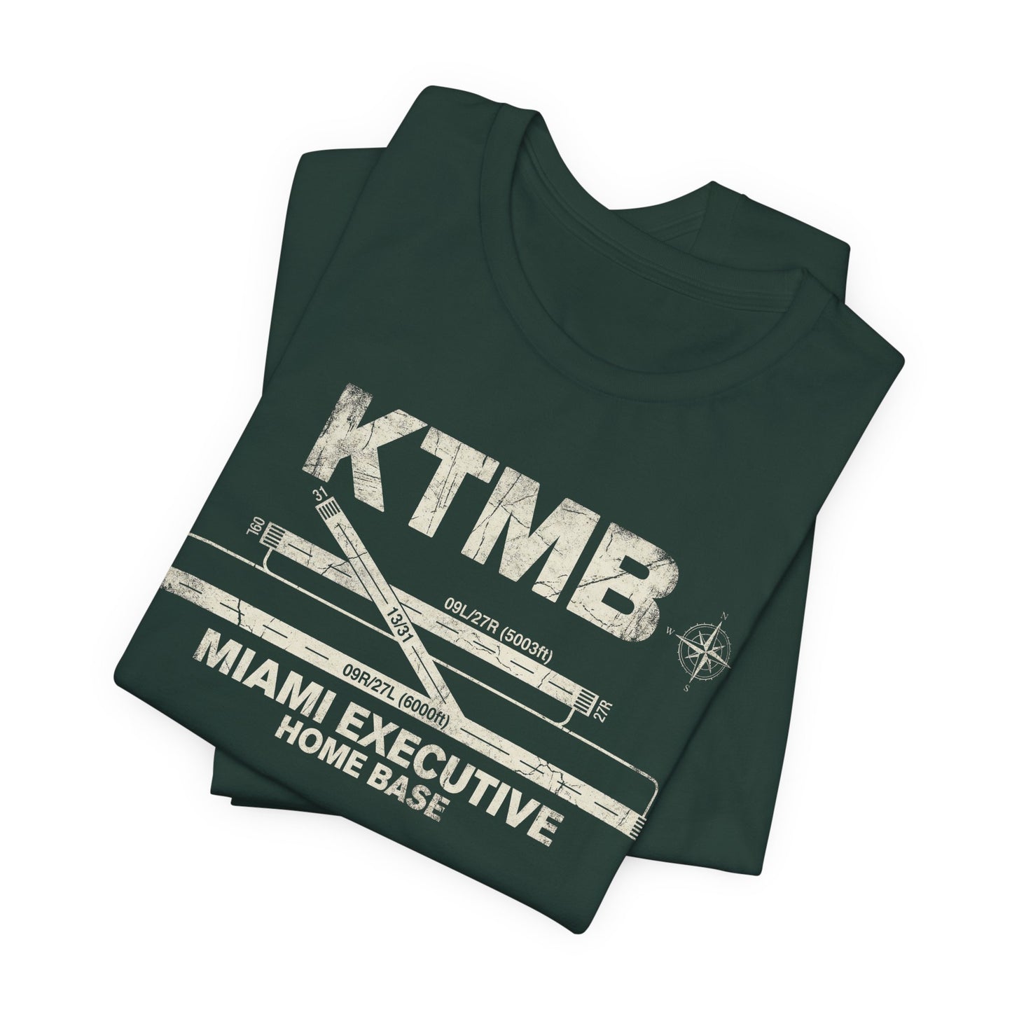 KTMB Miami Executive Airport Runway Diagram - Aviation T-Shirt