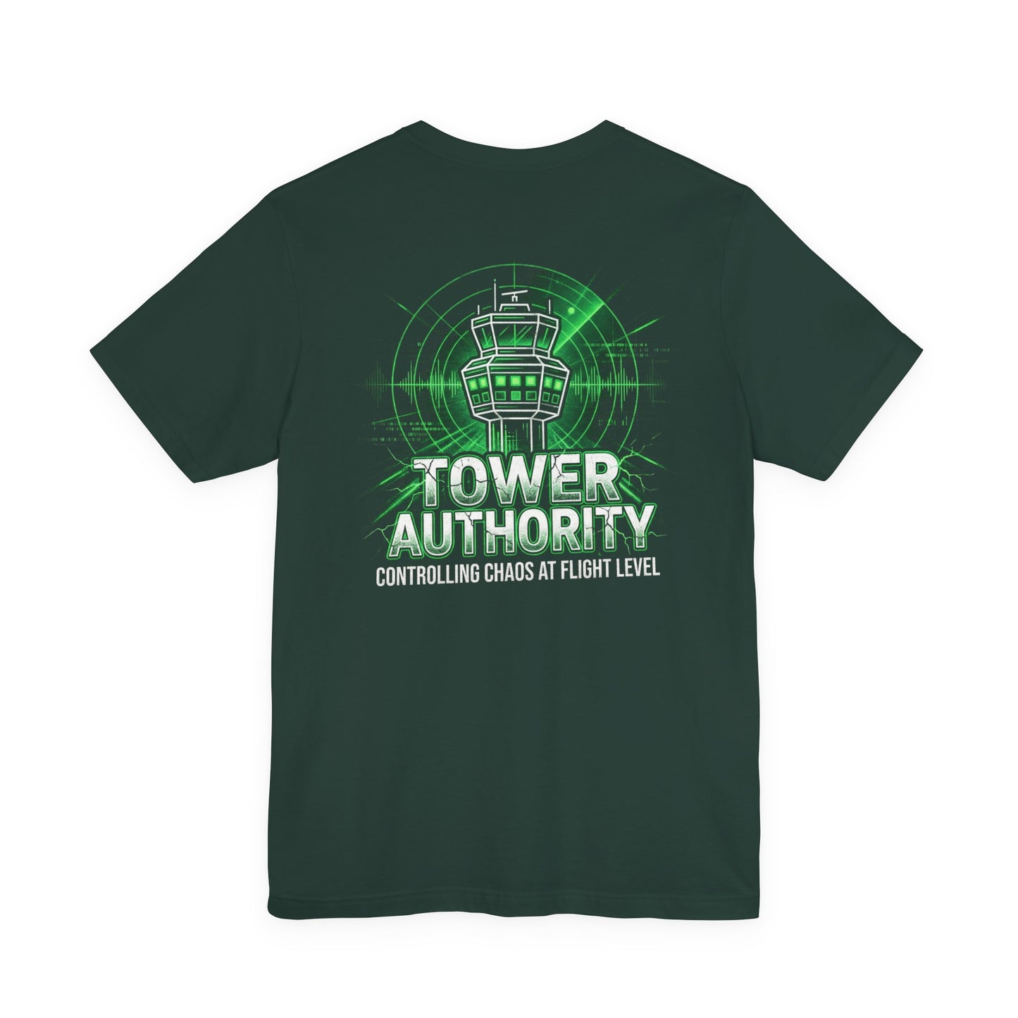 Tower Authority - Air Traffic Controller Front & Back Graphic Tee
