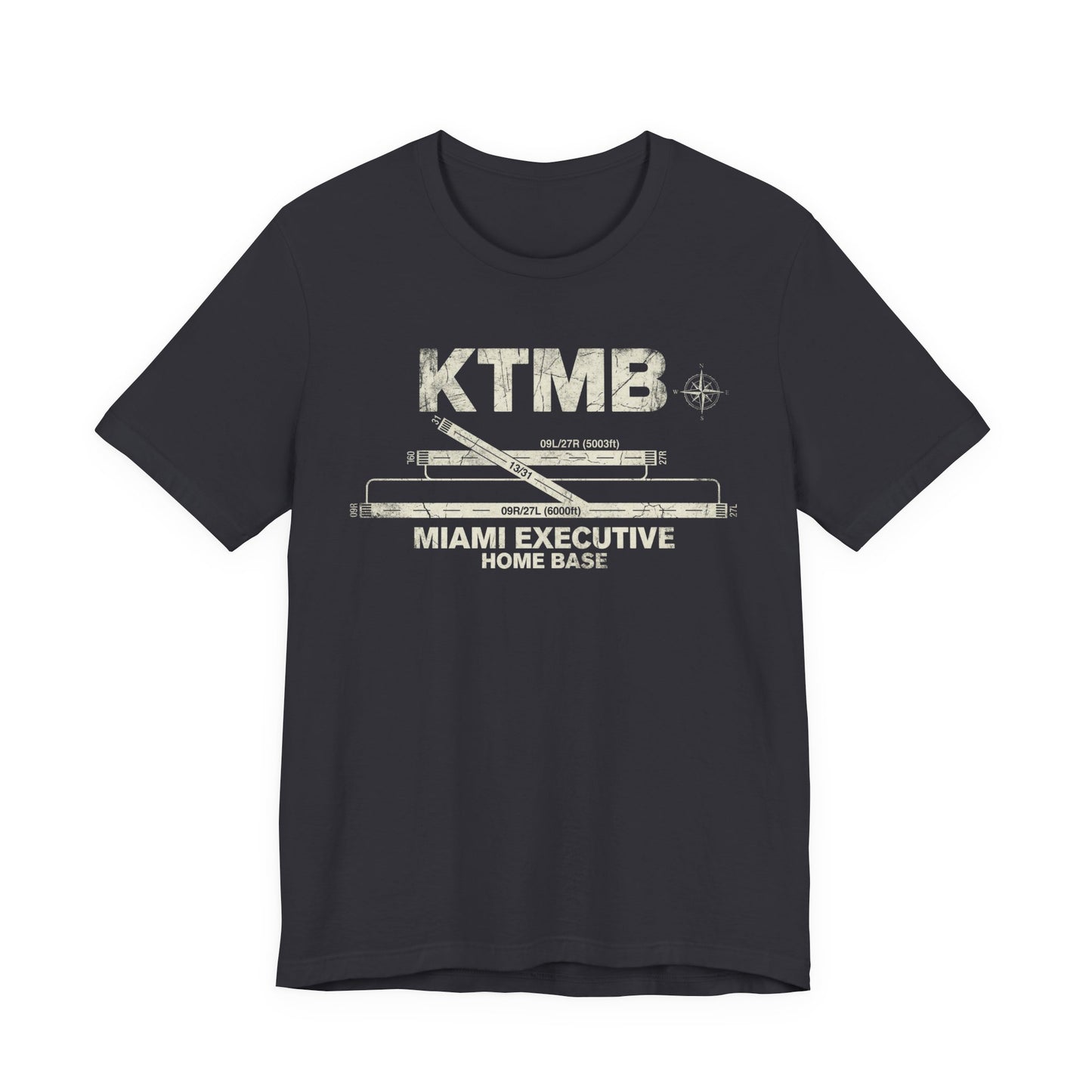 KTMB Miami Executive Airport Runway Diagram - Aviation T-Shirt