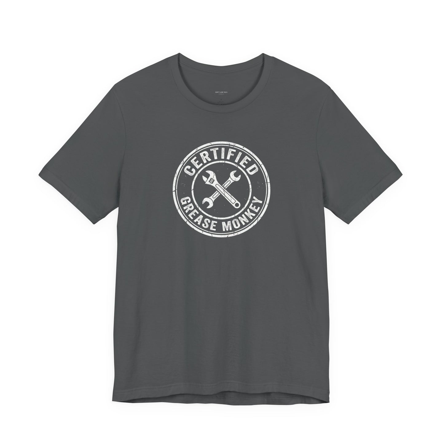 Certified Grease Monkey - Vintage Mechanic Garage Graphic Tee