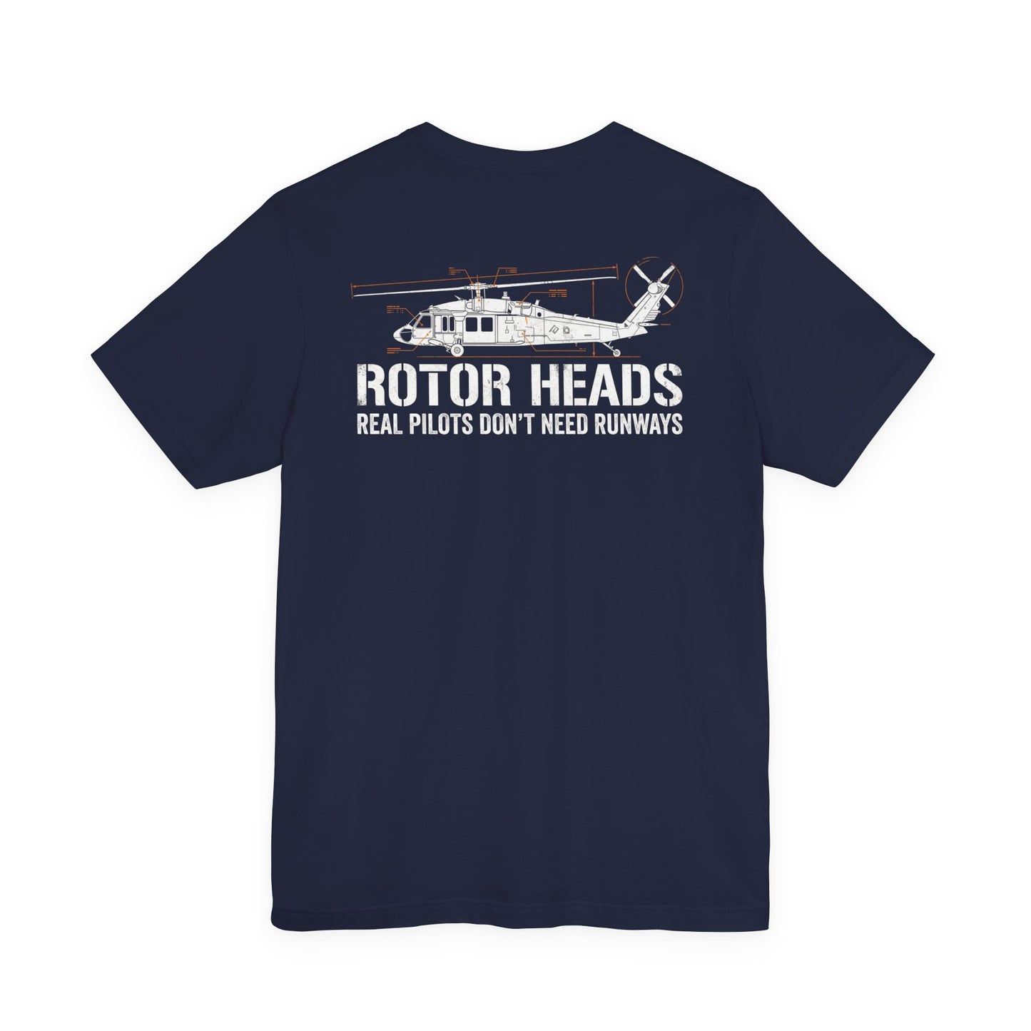 Rotor Heads - Helicopter Pilot Front & Back Graphic Tee