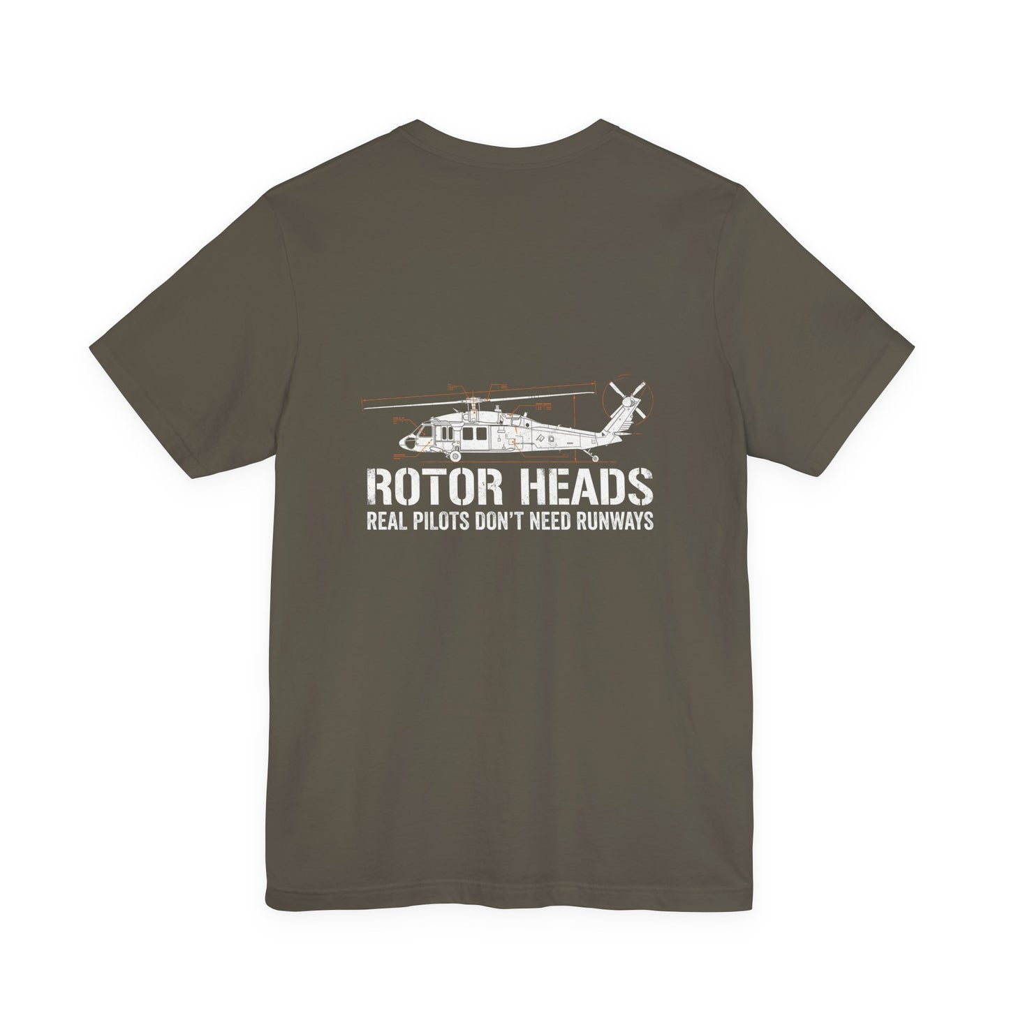 Rotor Heads - Helicopter Pilot Front & Back Graphic Tee