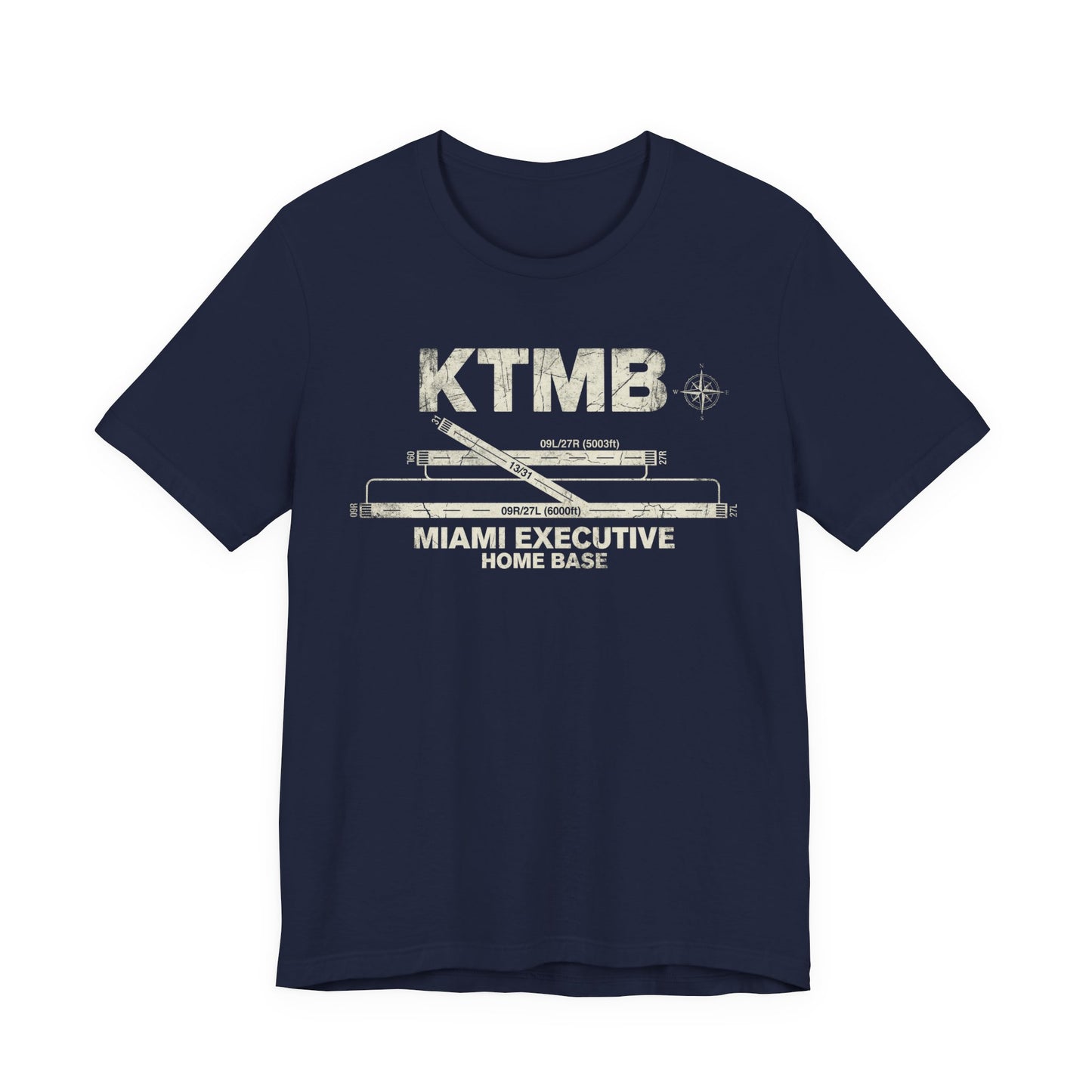 KTMB Miami Executive Airport Runway Diagram - Aviation T-Shirt