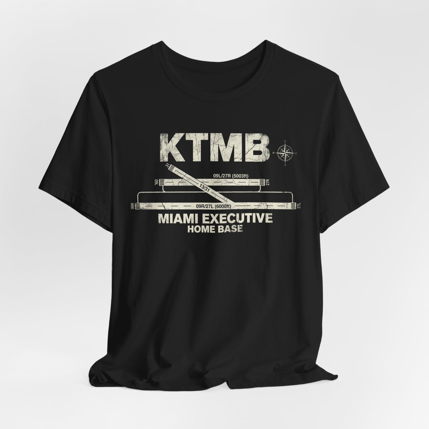KTMB Miami Executive Airport Runway Diagram - Aviation T-Shirt