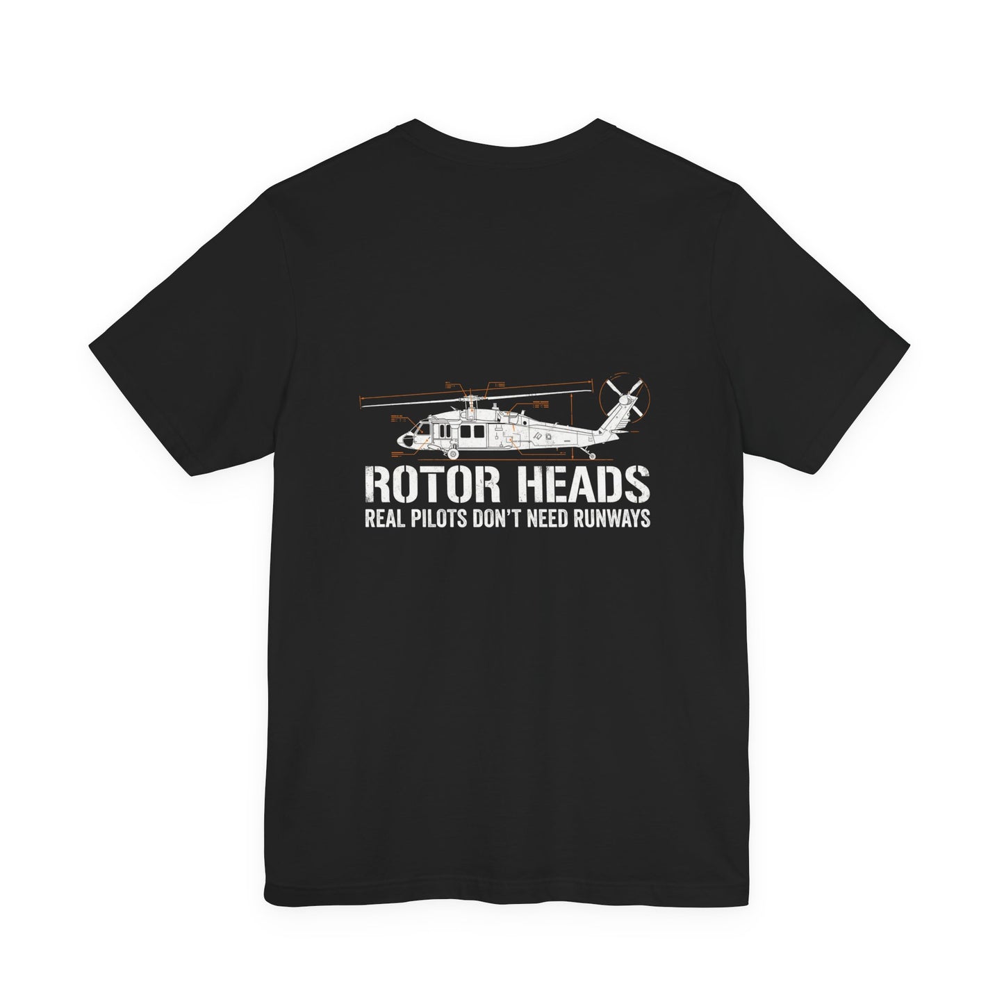 Rotor Heads - Helicopter Pilot Front & Back Graphic Tee