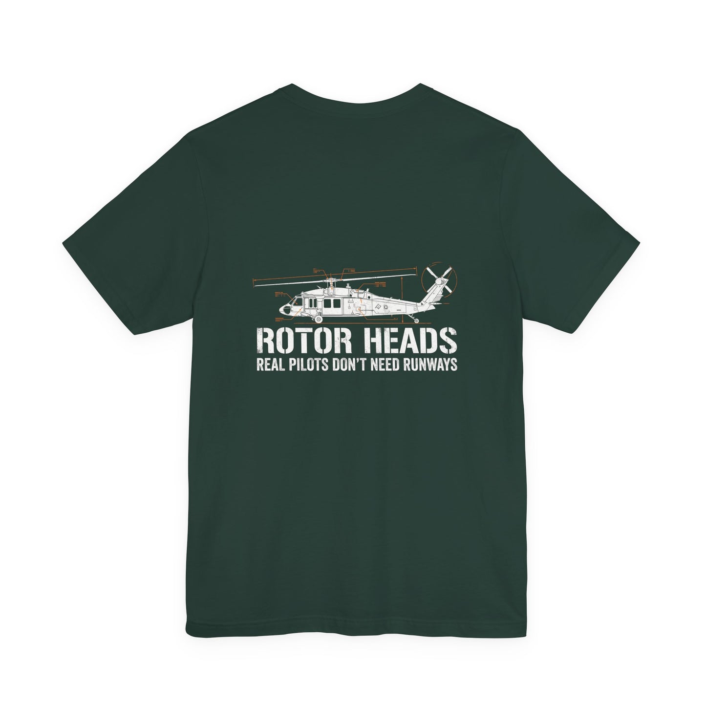Rotor Heads - Helicopter Pilot Front & Back Graphic Tee