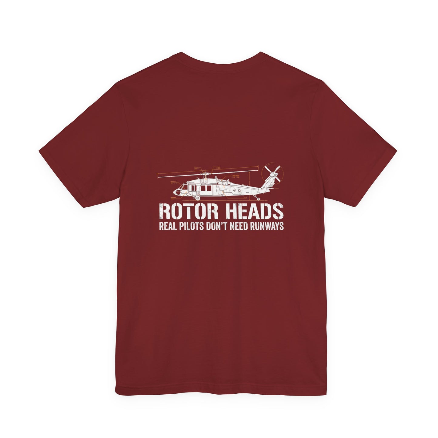 Rotor Heads - Helicopter Pilot Front & Back Graphic Tee