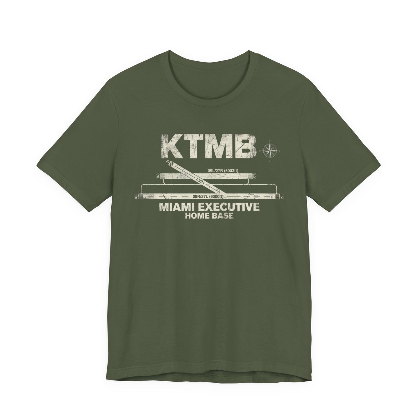 KTMB Miami Executive Airport Runway Diagram - Aviation T-Shirt