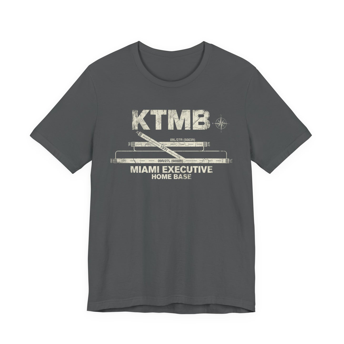 KTMB Miami Executive Airport Runway Diagram - Aviation T-Shirt